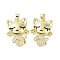 Cat Rack Plating Brass Micro Pave Cubic Zirconia Pendants, with Enamel, Cadmium Free & Lead Free, Long-Lasting Plated, Real 18K Gold Plated, Clear, 24x19x5mm, Hole: 3x3.5mm