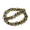 Handmade Foil Lampwork Beads Strands, Plum, Yellow, 15x15x9mm, Hole: 1.5mm, about 25pcs/strand, 14.17''(36cm)