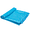 Polyester Flower Pattern Fabric, Deep Sky Blue, 160x0.03cm, 2m/sheet