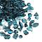 Gradient Color Transparent Glass Beads, Mixed Shapes, Dark Turquoise, 8~23x8~20x3.5~8mm, Hole: 1~1.4mm, about 800pcs/1000g