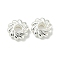 Rack Plating Zinc Alloy Beads, Long-Lasting Plated, Textured, Rondelle, Silver, 5x1.5mm, Hole: 1.4mm