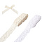 2 Rolls 2 Style Cotton Hollow Ribben, with Metallic Wire Twist Ties, Flat, Flower Pattern, Mixed Color, 1roll/style