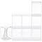 8Pcs PS Plastic Action Figure Display Cases, Rectangle, Clear, 7.7x6.5x10.8cm