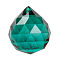 K9 Glass Pendants, Teardrop, Dark Cyan, 30mm