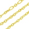 Brass Figaro Chains, Unwelded, with Spool, Long-Lasting Plated, Cadmium Free & Lead Free, Real 18K Gold Plated, 2.5~4.5x2x0.4mm