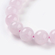 Natürlichen Rosenquarz Perlen Stränge G-C076-10mm-3-3