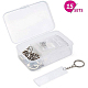 Benecreat 15 pcs acrylique porte-clés ébauches 3x1 pouces rectangle acrylique clair porte-clés blancs avec 20 pièces anneaux de saut DIY-BC0010-81P-2