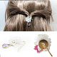 Accessoires de cheveux en laiton X-MAK-N030-003G-4