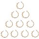UNICRAFTALE 20pcs 304 Stainless Steel Stud Earring Findings with Loops Golden & Stainless Steel Color Hoop Earring with Ear Nuts 0.8mm Pin Earring Finding for DIY Earring Jewelry Making 32x33.5x2mm STAS-UN0001-22-6
