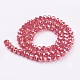 Electroplate Glass Beads Strands GLAA-F001-6x4mm-04AB-2