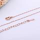 Fine Rose Gold Plated Tin Alloy Snake Chain Fine Necklaces NJEW-BB10174-18-2