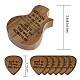 Caja de púas de guitarra de madera en forma de guitarra WOOD-WH0116-009-2