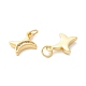 Rack Plating Eco-friendly Brass Micro Pave Clear Cubic Zirconia Charms KK-D072-01G-X-NR-2