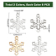 DICOSMETIC 16Pcs 2 Colors Snowflake Charms Pendants Stainless Steel Gold Color Christmas Snowflake Charms DIY Jewelry Making Accessories for Necklace Bracelet Earrings Making STAS-DC0007-66-2