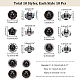 Nbeads ブラックフェイクパールボタン 100 個  10 スタイルレトロなプラスチックパールボタンシャンクラウンド装飾縫製工芸品ボタン服シャツスーツコートセーターウェディングドレス FIND-NB0003-93-2
