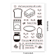 塩ビプラスチックスタンプ  DIYスクラップブッキング用  装飾的なフォトアルバム  カード作り  スタンプシート  フード模様  16x11x0.3cm DIY-WH0167-56-553-2