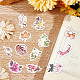 Craspire 3bags thème d'automne et autocollants d'étiquettes cadeaux en papier floral DIY-CP0007-27-6