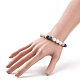 Bracelet extensible en perles de lave naturelle (teintes) BJEW-TA00122-02-3