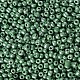 ガラスシードビーズ  不透明な色の光沢の  ラウンド  ミディアムシーグリーン  4mm  穴：1.5mm  約1000個/100g X1-SEED-A012-4mm-127-2