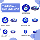 Olycraft 25 Stück blaue Böse Augen-Perlen LAMP-OC0001-60-2