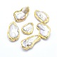 Perles de culture d'eau douce de perles baroques naturelles PEAR-G005-10-2