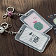 FINGERINSPIRE 8 Pcs Mini Film Key Chain Rectangle Acrylic Keychain with Colorful Bell Custom Picture Key Ring for 2x3 inch Photo Blanks Photo Keychain for Kpop Photo Card KEYC-FG0001-05-6