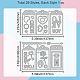 バレンタインデー炭素鋼切断ダイステンシル  DIYスクラップブッキング用  フォトアルバム  装飾的なエンボス紙カード  ステンレス鋼色  長方形  137x82~92x0.8mm  2個/セット DIY-WH0309-1515-6