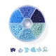 6 color 12/0 cuentas de semillas de vidrio SEED-X0052-03B-2mm-1