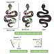 Pandahall elite kit de fabrication de boucles d'oreilles serpent grosse goutte diy DIY-PH0006-67-4