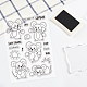 GLOBLELAND Cartoon Boxing Rat Theme Clear Stamps Animal Silicone Clear Stamp Seals for Cards Making DIY Scrapbooking Photo Journal Album Decor Craft DIY-WH0167-56-633-6
