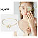 UNICRAFTALE 6pcs 2 colors 6cm Expandable Bangle Stainless Steel Bangles Adjustable Bangle Bracelet Golden & Stainless Steel Color Bangle for Women DIY Jewelry Making BJEW-UN0001-04-6