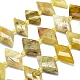 Ópalo hebras de perlas naturales de color amarillo G-O179-H23-1