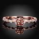Romantico stile coreano ottone zirconi rosa anelli di nozze di fidanzamento RJEW-BB00168-02-2