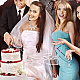 Pull de gâteau de mariage en perles rondes en acrylique imitation perle AJEW-AB00081-5