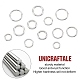 Unicraftale 12pcs 6 style 304 anelli di collegamento in acciaio inossidabile STAS-UN0032-06-5