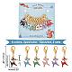 NBEADS 24 Pcs 6 Colors Deer Stitch Markers HJEW-AB00054-2