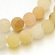 Frosted Round Natural Yellow Aventurine Bead Strands G-J338-06-8mm-1