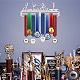 Estante de pared de exhibición de soporte de suspensión de medalla de hierro de tema deportivo ODIS-WH0024-022-7