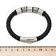 Плетеные браслеты из кожаного шнура из микрофибры BJEW-D304-16P-02-3