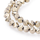 Chapelets de perles en verre électroplaqué EGLA-L016-FP-A03-2