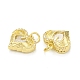 Rack Plating Brass Micro Pave Clear Cubic Zirconia Charms KK-C011-39G-2