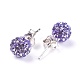 Sexy Valentines Day Gifts for Her 925 Sterling Silver Austrian Crystal Rhinestone Ball Stud Earrings Q286J221-2