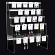 DIY 5-Tier Stairs Shape Acrylic Earring Displays Holder Set ODIS-WH0029-64B-1