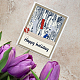 塩ビプラスチックスタンプ  DIYスクラップブッキング用  装飾的なフォトアルバム  カード作り  スタンプシート  木目模様  16x11x0.3cm DIY-WH0167-57-0342-3