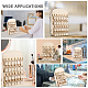CHGCRAFT 4-Tier Wood Earring Display Card Stand with 24Pcs Earring Display Cards and Hooks for Jewelry Display ODIS-WH0054-01-6