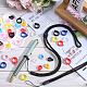 GORGECRAFT 54Pcs Anti-Lost Necklace Lanyard Set Including 48Pcs 12 Styles Silicone Rubber Rings with Adjustable Black Rubber Lanyard String Strap Pendant Holder for Pens Key-Ring Office Sport 8mm 13mm DIY-GF0008-38C-4