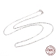 Collar de cadena tipo cable de plata de ley con baño de rodio para mujer STER-I021-08B-P-2