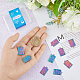 DICOSMETIC 20Pcs 2 Styles Tarot Card Charms Rack Plating Alloy Pendants Star and Luna Charms Rainbow Rectangle Charms Pendants Tarot Card Pendant for DIY Bracelet Earrings Necklace FIND-DC0001-30-3