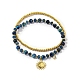 Ensemble de bracelets extensibles en perles de lapis-lazuli naturel BJEW-K238-09G-1