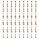 チベットスタイル合金 & カウリーシェル編組ヘアペンダント装飾  貝殻/葉/象  アンティークブロンズ  41~60mm  3スタイル  3個/スタイル  9個/セット OHAR-AB00016-1